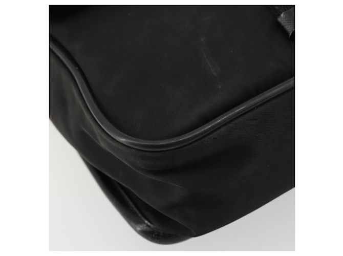 Bolsa de Ombro PRADA em Nylon Preto Prata Autêntica bs34675 - vista 16