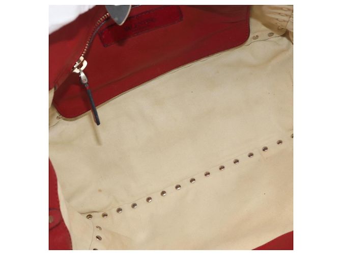 VALENTINO Borsa Rock Studs in pelle 2 in 1 Rossa Oro Auth BA12287 Rosso D'oro - vista 11