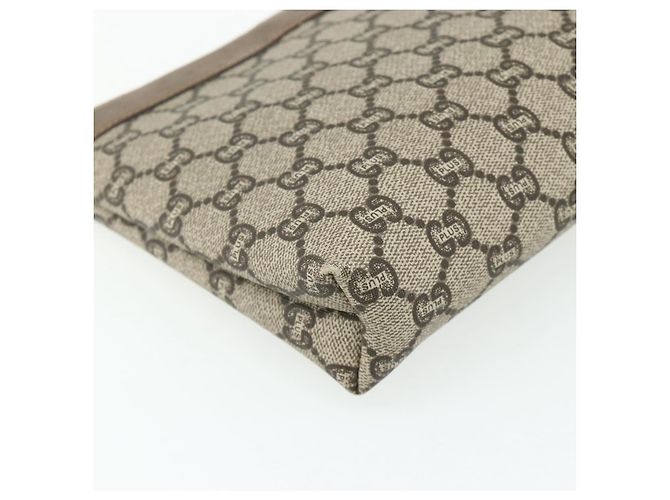 GUCCI GG Plus Supreme Clutch Bag PVC Oro Beige Auth bs34715 D'oro - vista 16