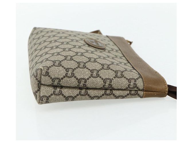 GUCCI GG Plus Supreme Clutch Bag PVC Oro Beige Auth bs34715 D'oro - vista 4