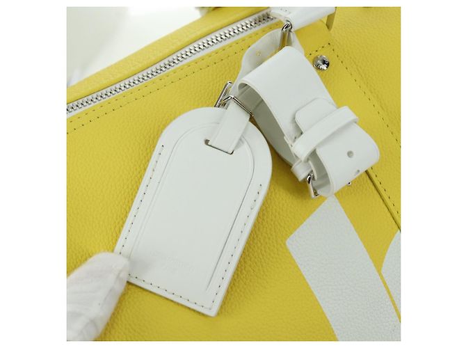 LOUIS VUITTON Borsa Keepall Bandoulière 50 Everyday Gialla M58748 LV Auth 162906SM Giallo Monogramma - vista 18