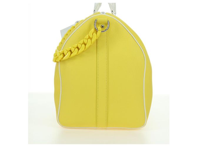 LOUIS VUITTON Borsa Keepall Bandoulière 50 Everyday Gialla M58748 LV Auth 162906SM Giallo Monogramma - vista 3