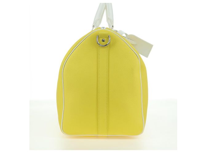 LOUIS VUITTON Borsa Keepall Bandoulière 50 Everyday Gialla M58748 LV Auth 162906SM Giallo Monogramma - vista 4