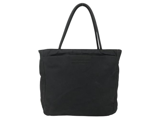 Borsa Tote Prada in nylon nero Auth 176646 - vista 13