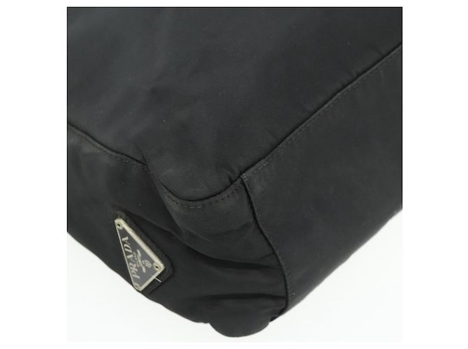 Borsa Tote Prada in nylon nero Auth 176646 - vista 14