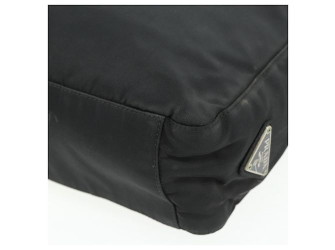 Borsa Tote Prada in nylon nero Auth 176646 - vista 15