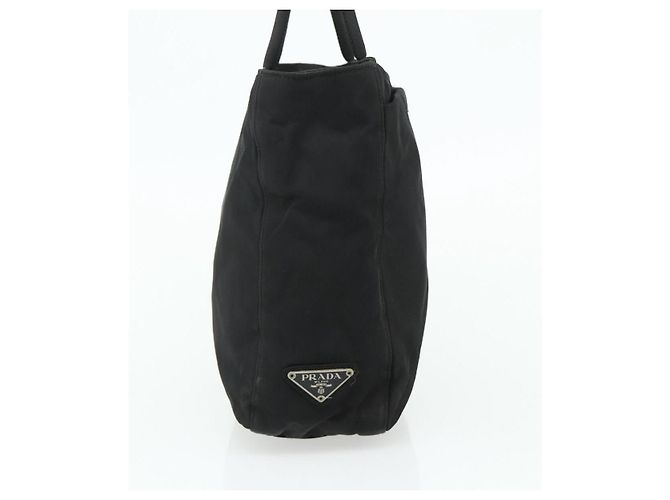 Borsa Tote Prada in nylon nero Auth 176646 - vista 3