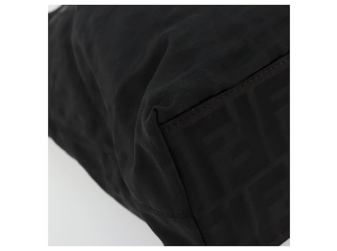 FENDI Zucca Canvas Tote Bag aus Nylon Schwarz Silber Authentisch 176210 - Ansicht 15