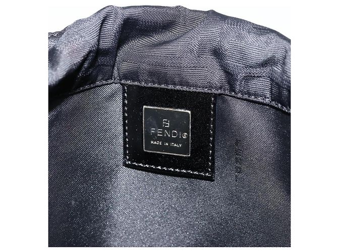 FENDI Zucca Canvas Tote Bag aus Nylon Schwarz Silber Authentisch 176210 - Ansicht 17