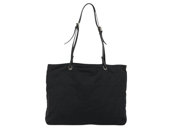 FENDI Zucca Canvas Tote Bag aus Nylon Schwarz Silber Authentisch 176210 - Ansicht 2