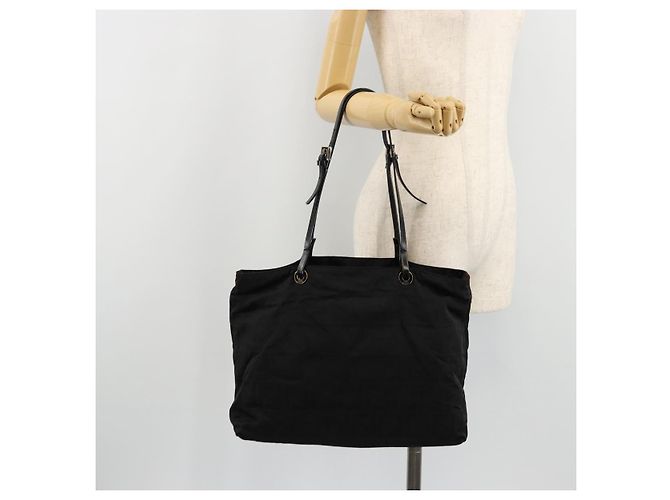 FENDI Zucca Canvas Tote Bag aus Nylon Schwarz Silber Authentisch 176210 - Ansicht 23