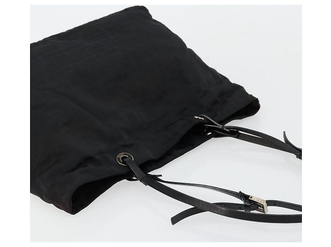 FENDI Zucca Canvas Tote Bag aus Nylon Schwarz Silber Authentisch 176210 - Ansicht 6