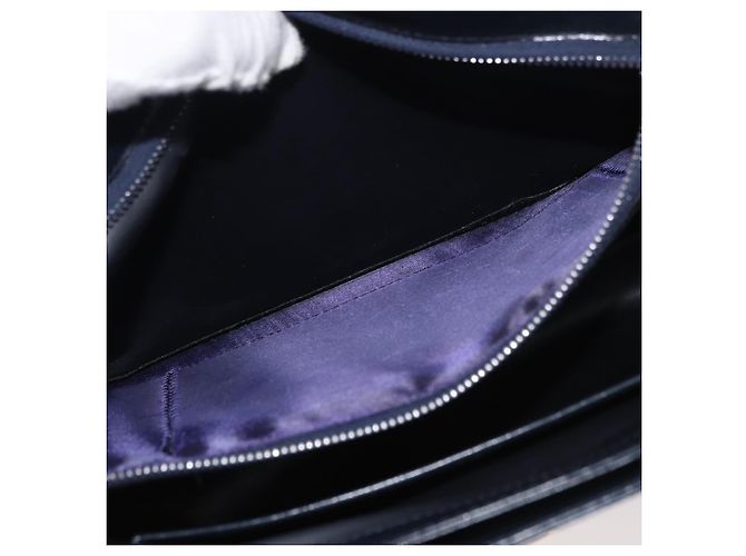 Borsa a mano GUCCI in pelle blu navy e oro Auth 176213 D'oro - vista 21