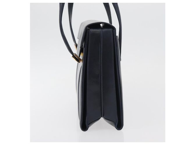 Borsa a mano GUCCI in pelle blu navy e oro Auth 176213 D'oro - vista 3