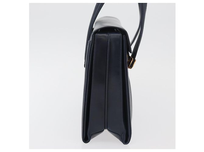 Borsa a mano GUCCI in pelle blu navy e oro Auth 176213 D'oro - vista 4