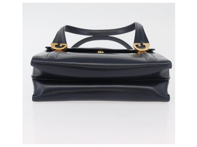 Borsa a mano GUCCI in pelle blu navy e oro Auth 176213 D'oro - vista 5