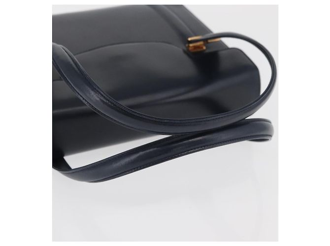 Borsa a mano GUCCI in pelle blu navy e oro Auth 176213 D'oro - vista 7