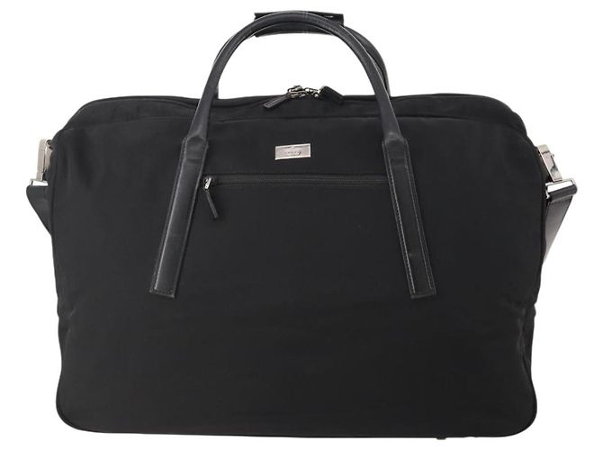 Borsa Boston GUCCI in tela 2 in 1 Nero Argento 012 0393 12 Auth bs34117 - vista 13