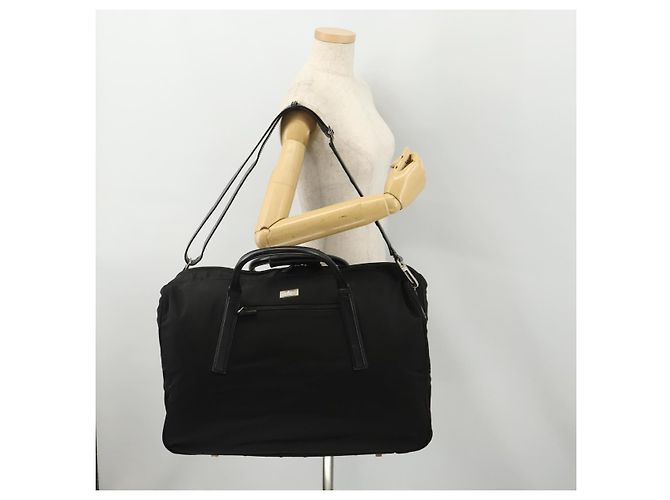 Borsa Boston GUCCI in tela 2 in 1 Nero Argento 012 0393 12 Auth bs34117 - vista 25