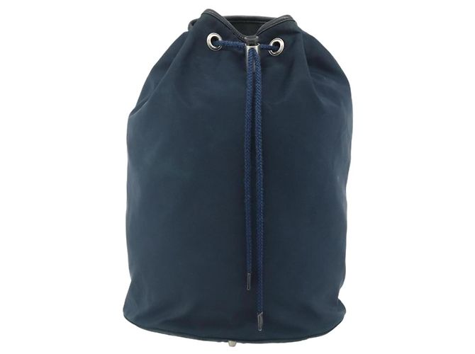 PRADA Borsa a Spalla in Nylon Blu Navy Argento Autentica bs34671 - vista 13