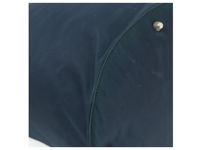 PRADA Borsa a Spalla in Nylon Blu Navy Argento Autentica bs34671 - vista 14