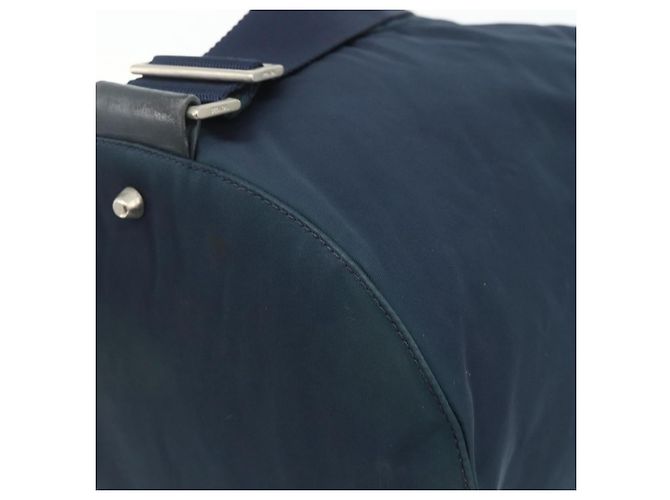 PRADA Borsa a Spalla in Nylon Blu Navy Argento Autentica bs34671 - vista 15