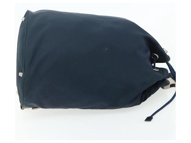 PRADA Borsa a Spalla in Nylon Blu Navy Argento Autentica bs34671 - vista 4
