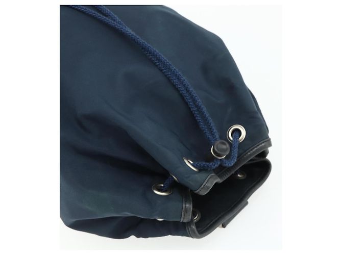 PRADA Borsa a Spalla in Nylon Blu Navy Argento Autentica bs34671 - vista 6