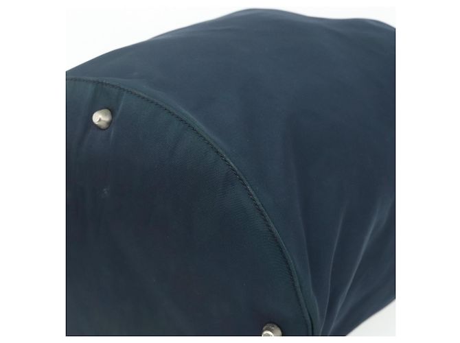 PRADA Borsa a Spalla in Nylon Blu Navy Argento Autentica bs34671 - vista 9
