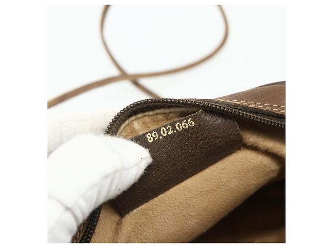Borsa Gucci GG Supreme Web Sherry Line PVC Beige Oro 89 02 066 Auth ep14029 D'oro - vista 12