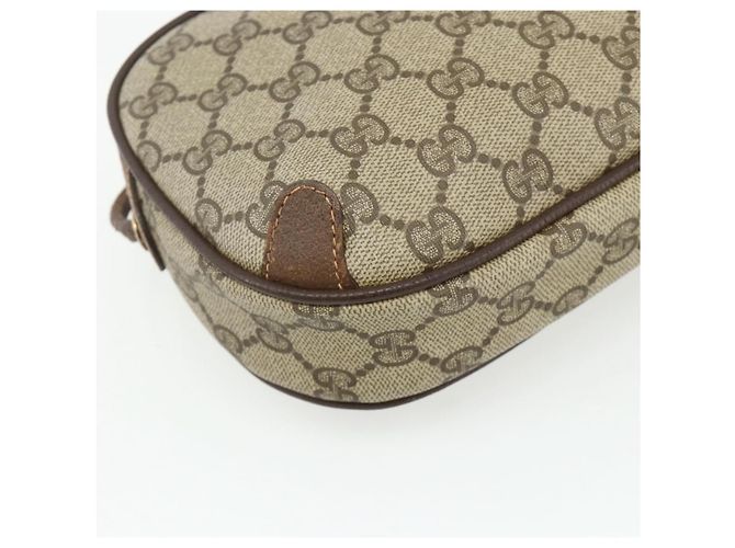 Borsa Gucci GG Supreme Web Sherry Line PVC Beige Oro 89 02 066 Auth ep14029 D'oro - vista 16