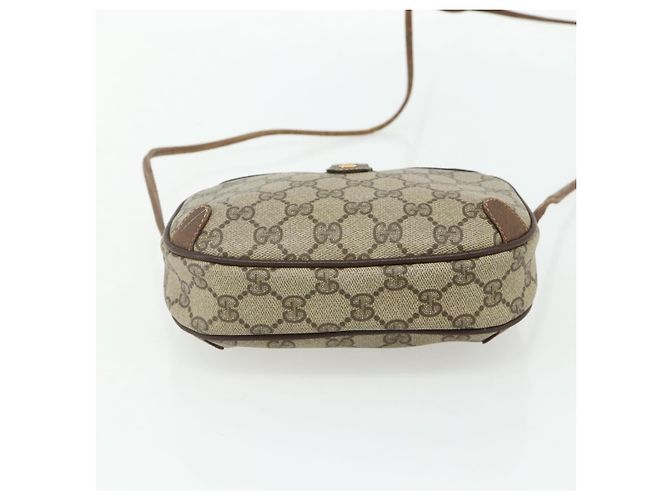 Borsa Gucci GG Supreme Web Sherry Line PVC Beige Oro 89 02 066 Auth ep14029 D'oro - vista 5