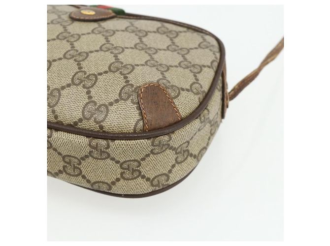 Borsa Gucci GG Supreme Web Sherry Line PVC Beige Oro 89 02 066 Auth ep14029 D'oro - vista 9