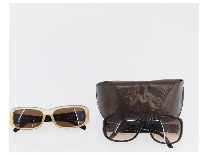 Occhiali da sole PRADA Loewe in plastica 2 Set Beige Nero Auth BA12344 - vista 19