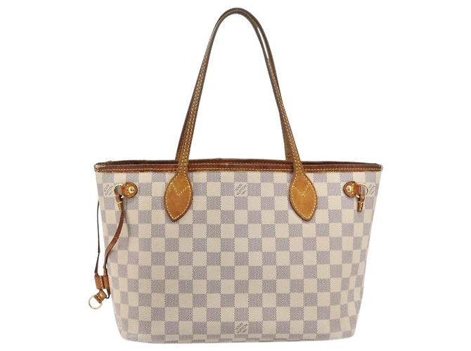 LOUIS VUITTON Borsa Tote Neverfull PM Damier Azur N41362 LV Auth 176975 - vista 13