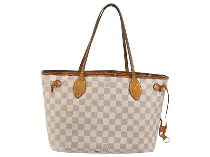 LOUIS VUITTON Borsa Tote Neverfull PM Damier Azur N41362 LV Auth 176975 - vista 2