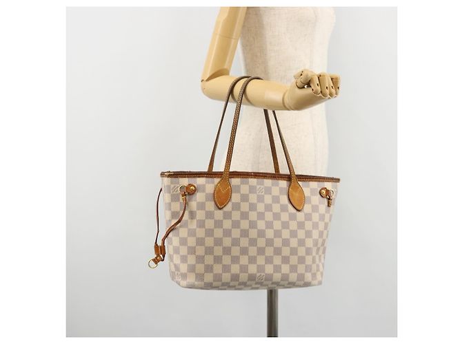LOUIS VUITTON Borsa Tote Neverfull PM Damier Azur N41362 LV Auth 176975 - vista 26