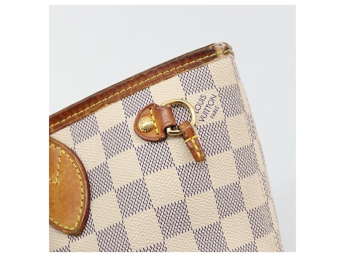LOUIS VUITTON Borsa Tote Neverfull PM Damier Azur N41362 LV Auth 176975 - vista 9