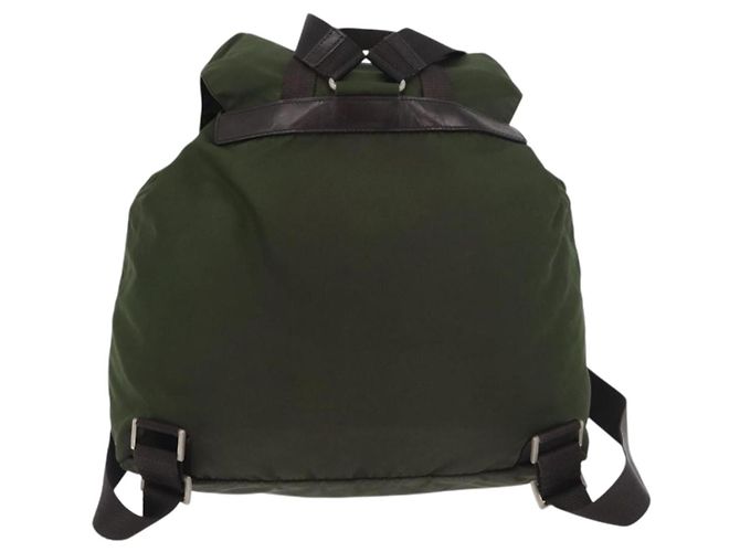 PRADA Backpack Nylon Khaki Silver Auth yk20253 Silvery - view 2