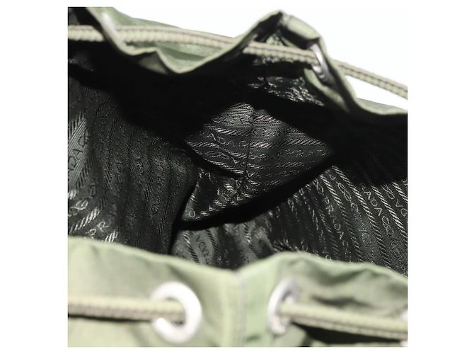 PRADA Backpack Nylon Khaki Silver Auth yk20253 Silvery - view 26