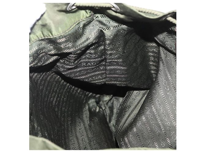PRADA Backpack Nylon Khaki Silver Auth yk20253 Silvery - view 27