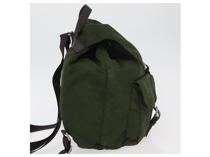 PRADA Backpack Nylon Khaki Silver Auth yk20253 Silvery - view 4