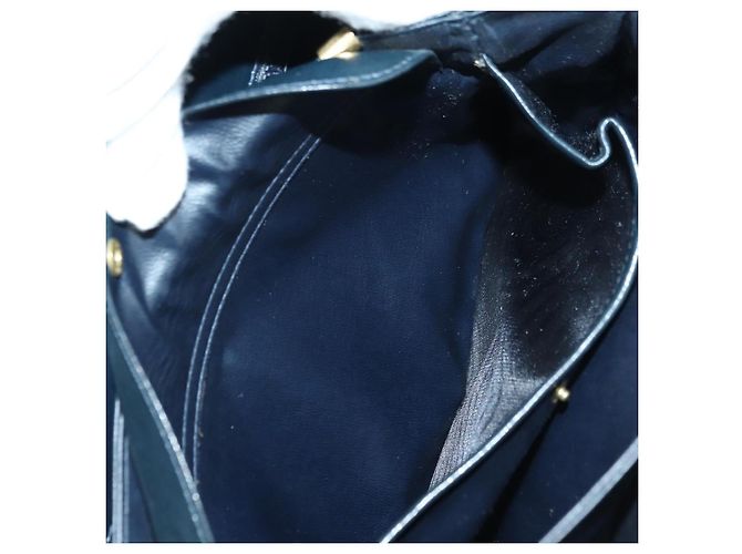 Céline Borsa a Spalla CELINE Triomphe in Pelle Blu Navy e Oro Auth mr2338V D'oro - vista 23