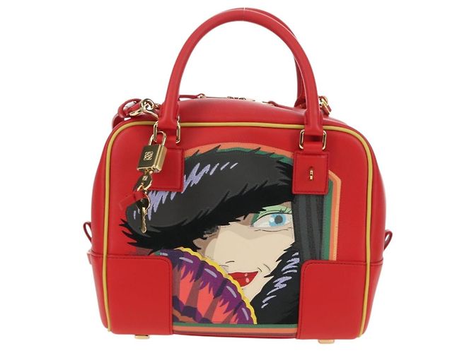 LOEWE ~ Ghibli Howl's Amazon 28 La Strega del Deserto 2way Auth 167252SM Rosso D'oro - vista 13