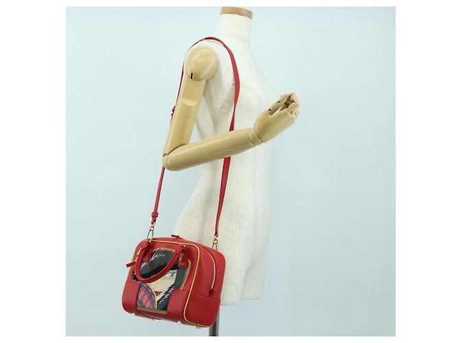 LOEWE ~ Ghibli Howl's Amazon 28 La Strega del Deserto 2way Auth 167252SM Rosso D'oro - vista 31