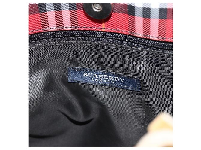 Bolsa de mão em nylon com estampa Nova Check Burberry vermelha e prata autêntica bs34680 Vermelho - vista 10