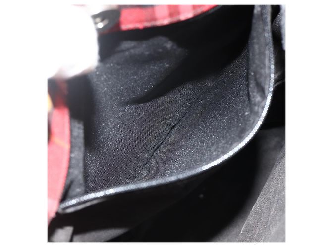 Bolsa de mão em nylon com estampa Nova Check Burberry vermelha e prata autêntica bs34680 Vermelho - vista 12