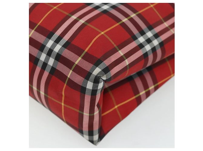 Bolsa de mão em nylon com estampa Nova Check Burberry vermelha e prata autêntica bs34680 Vermelho - vista 15