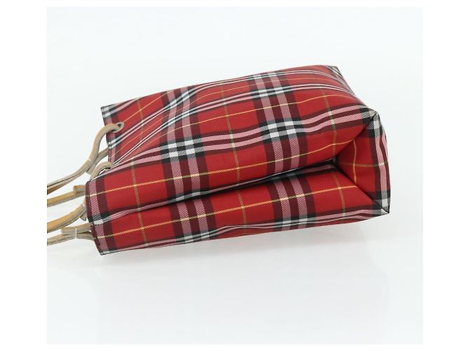 Bolsa de mão em nylon com estampa Nova Check Burberry vermelha e prata autêntica bs34680 Vermelho - vista 3