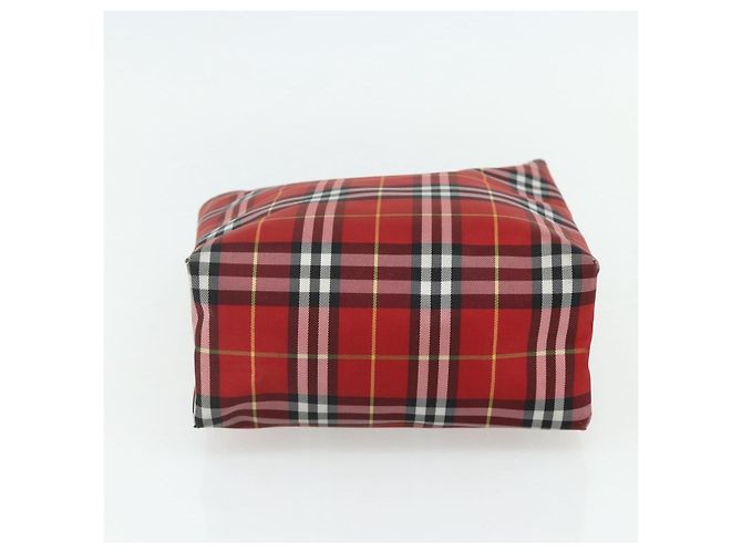 Bolsa de mão em nylon com estampa Nova Check Burberry vermelha e prata autêntica bs34680 Vermelho - vista 5